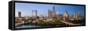 City Skyline Viewed across the Colorado River, Austin, Texas, Usa-Gavin Hellier-Framed Stretched Canvas