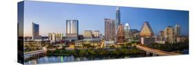 City Skyline Viewed across the Colorado River, Austin, Texas, Usa-Gavin Hellier-Stretched Canvas