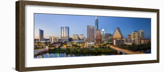 City Skyline Viewed across the Colorado River, Austin, Texas, Usa-Gavin Hellier-Framed Photographic Print