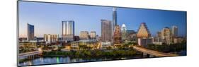 City Skyline Viewed across the Colorado River, Austin, Texas, Usa-Gavin Hellier-Mounted Photographic Print