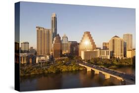 City Skyline Viewed across the Colorado River, Austin, Texas, Usa-Gavin Hellier-Stretched Canvas