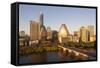 City Skyline Viewed across the Colorado River, Austin, Texas, Usa-Gavin Hellier-Framed Stretched Canvas