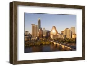 City Skyline Viewed across the Colorado River, Austin, Texas, Usa-Gavin Hellier-Framed Photographic Print