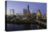 City Skyline Viewed across the Colorado River-Gavin-Stretched Canvas