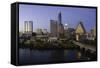 City Skyline Viewed across the Colorado River-Gavin-Framed Stretched Canvas