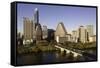City Skyline Viewed across the Colorado River-Gavin-Framed Stretched Canvas