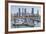 City Skyline Viewed from Souk Shark Mall and Kuwait Harbour, Kuwait City, Kuwait, Middle East-Gavin-Framed Photographic Print