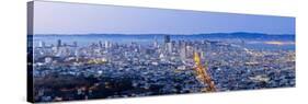 City Skyline Viewed from Twin Peaks, San Francisco, California, USA-Gavin Hellier-Stretched Canvas