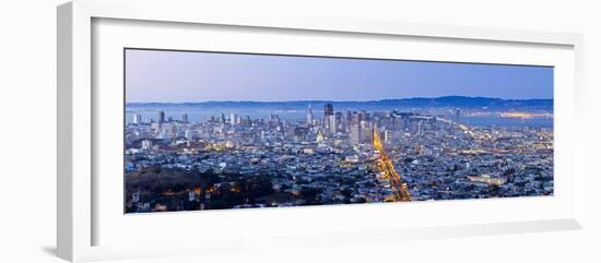 City Skyline Viewed from Twin Peaks, San Francisco, California, USA-Gavin Hellier-Framed Photographic Print