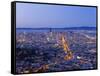 City Skyline Viewed from Twin Peaks, San Francisco, California, USA-Gavin Hellier-Framed Stretched Canvas