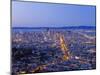 City Skyline Viewed from Twin Peaks, San Francisco, California, USA-Gavin Hellier-Mounted Photographic Print