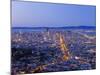 City Skyline Viewed from Twin Peaks, San Francisco, California, USA-Gavin Hellier-Mounted Photographic Print
