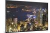 City skyline viewed from Victoria Peak by night, Hong Kong, China, Asia-Fraser Hall-Mounted Photographic Print