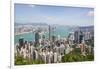 City skyline, viewed from Victoria Peak, Hong Kong, China, Asia-Fraser Hall-Framed Photographic Print