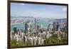 City skyline, viewed from Victoria Peak, Hong Kong, China, Asia-Fraser Hall-Framed Photographic Print