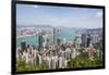 City skyline, viewed from Victoria Peak, Hong Kong, China, Asia-Fraser Hall-Framed Photographic Print