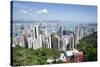 City skyline, viewed from Victoria Peak, Hong Kong, China, Asia-Fraser Hall-Stretched Canvas