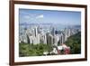 City skyline, viewed from Victoria Peak, Hong Kong, China, Asia-Fraser Hall-Framed Photographic Print