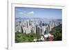 City skyline, viewed from Victoria Peak, Hong Kong, China, Asia-Fraser Hall-Framed Photographic Print