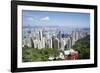 City skyline, viewed from Victoria Peak, Hong Kong, China, Asia-Fraser Hall-Framed Photographic Print