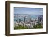 City skyline, viewed from Victoria Peak, Hong Kong, China, Asia-Fraser Hall-Framed Photographic Print