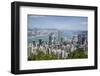 City skyline, viewed from Victoria Peak, Hong Kong, China, Asia-Fraser Hall-Framed Photographic Print