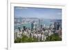 City skyline, viewed from Victoria Peak, Hong Kong, China, Asia-Fraser Hall-Framed Photographic Print