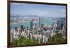 City skyline, viewed from Victoria Peak, Hong Kong, China, Asia-Fraser Hall-Framed Photographic Print