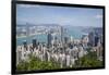 City skyline, viewed from Victoria Peak, Hong Kong, China, Asia-Fraser Hall-Framed Photographic Print