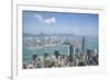 City skyline, viewed from Victoria Peak, Hong Kong, China, Asia-Fraser Hall-Framed Photographic Print