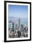 City skyline, viewed from Victoria Peak with Two International Finance Centre (2IFC), Hong Kong, Ch-Fraser Hall-Framed Photographic Print