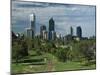 City Skyline Viewed over Park, Perth, Western Australia, Australia, Pacific-Gavin Hellier-Mounted Photographic Print