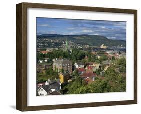 City Skyline with Cathedral and Mollenberg, Trondheim, Norway, Scandinavia, Europe-Simanor Eitan-Framed Photographic Print