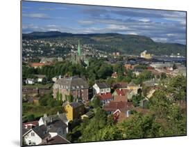 City Skyline with Cathedral and Mollenberg, Trondheim, Norway, Scandinavia, Europe-Simanor Eitan-Mounted Photographic Print