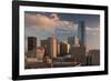 City Skyline with Devon Tower at Dusk, Oklahoma City, Oklahoma, USA-Walter Bibikow-Framed Photographic Print