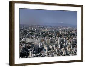 City Skyline with Mount Fuji Beyond, Tokyo, Japan-Gavin Hellier-Framed Photographic Print