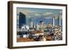 City Skyline with the Alps in the Background, Milan, Lombardy, Italy-Stefano Politi Markovina-Framed Photographic Print