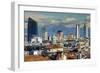 City Skyline with the Alps in the Background, Milan, Lombardy, Italy-Stefano Politi Markovina-Framed Photographic Print