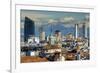 City Skyline with the Alps in the Background, Milan, Lombardy, Italy-Stefano Politi Markovina-Framed Photographic Print