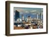 City Skyline with the Alps in the Background, Milan, Lombardy, Italy-Stefano Politi Markovina-Framed Photographic Print