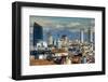 City Skyline with the Alps in the Background, Milan, Lombardy, Italy-Stefano Politi Markovina-Framed Photographic Print