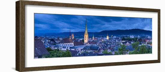 City Skyline, Zurich, Switzerland-Jon Arnold-Framed Photographic Print