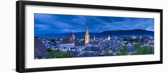 City Skyline, Zurich, Switzerland-Jon Arnold-Framed Photographic Print