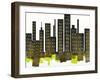 City Skyline-prawny-Framed Art Print