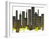 City Skyline-prawny-Framed Art Print