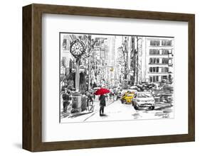 City Street Study-Loui Jover-Framed Art Print