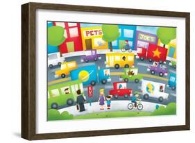 City Street - Turtle-Marcus Cutler-Framed Giclee Print