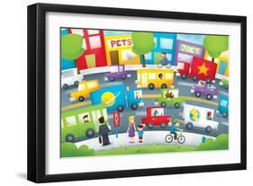 City Street - Turtle-Marcus Cutler-Framed Giclee Print