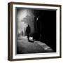 City Streets in Fog-Sharon Wish-Framed Photographic Print