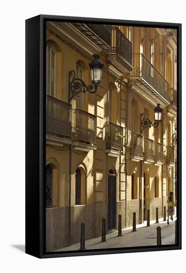 City Streets, Valencia, Spain, Europe-Neil Farrin-Framed Stretched Canvas